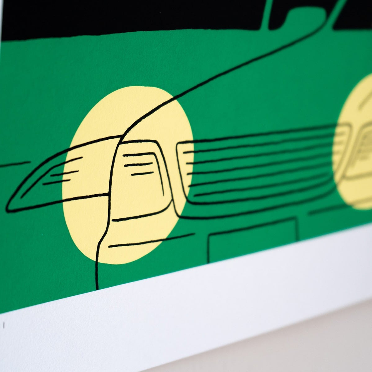 03-1 「I'm in the car.[Green]」シルクスクリーン プリント