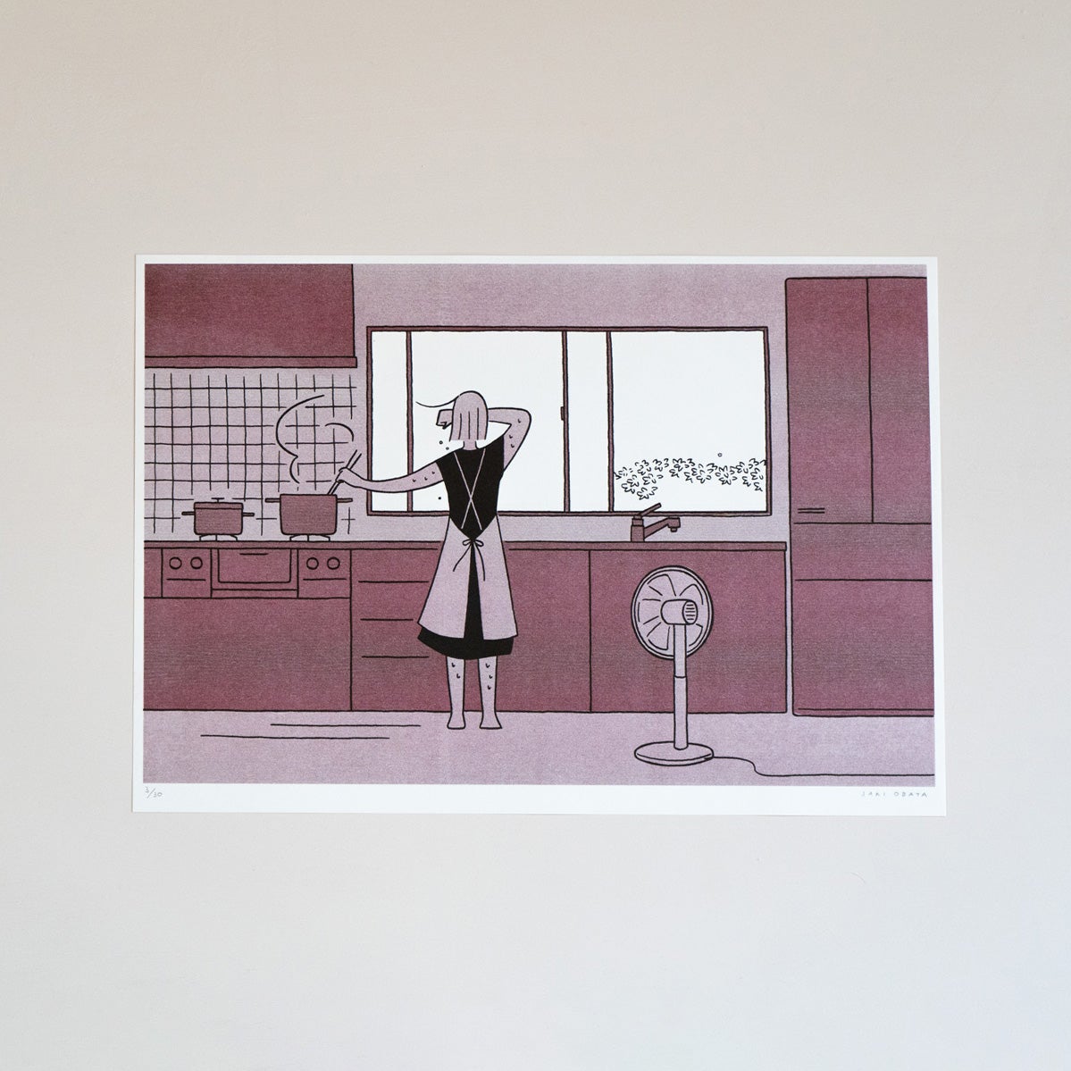 03-1 「I'm in the car.[Green]」シルクスクリーン プリント